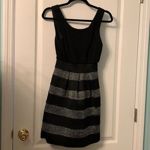 Black and silver cocktail dress